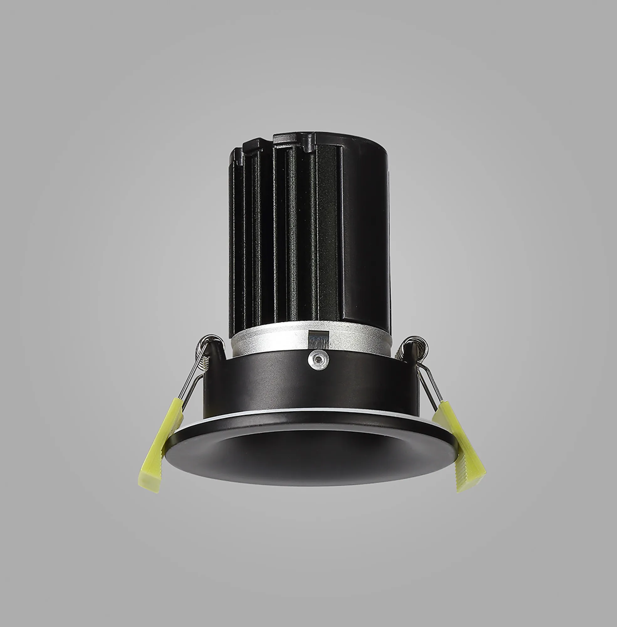 DM201463  Bruve 9 Tridonic powered 9W 2700K 700lm 36° LED Engine,250mA , CRI>90 LED Engine Matt Black Fixed Round Recessed Downlight, Inner Glass cover, IP65